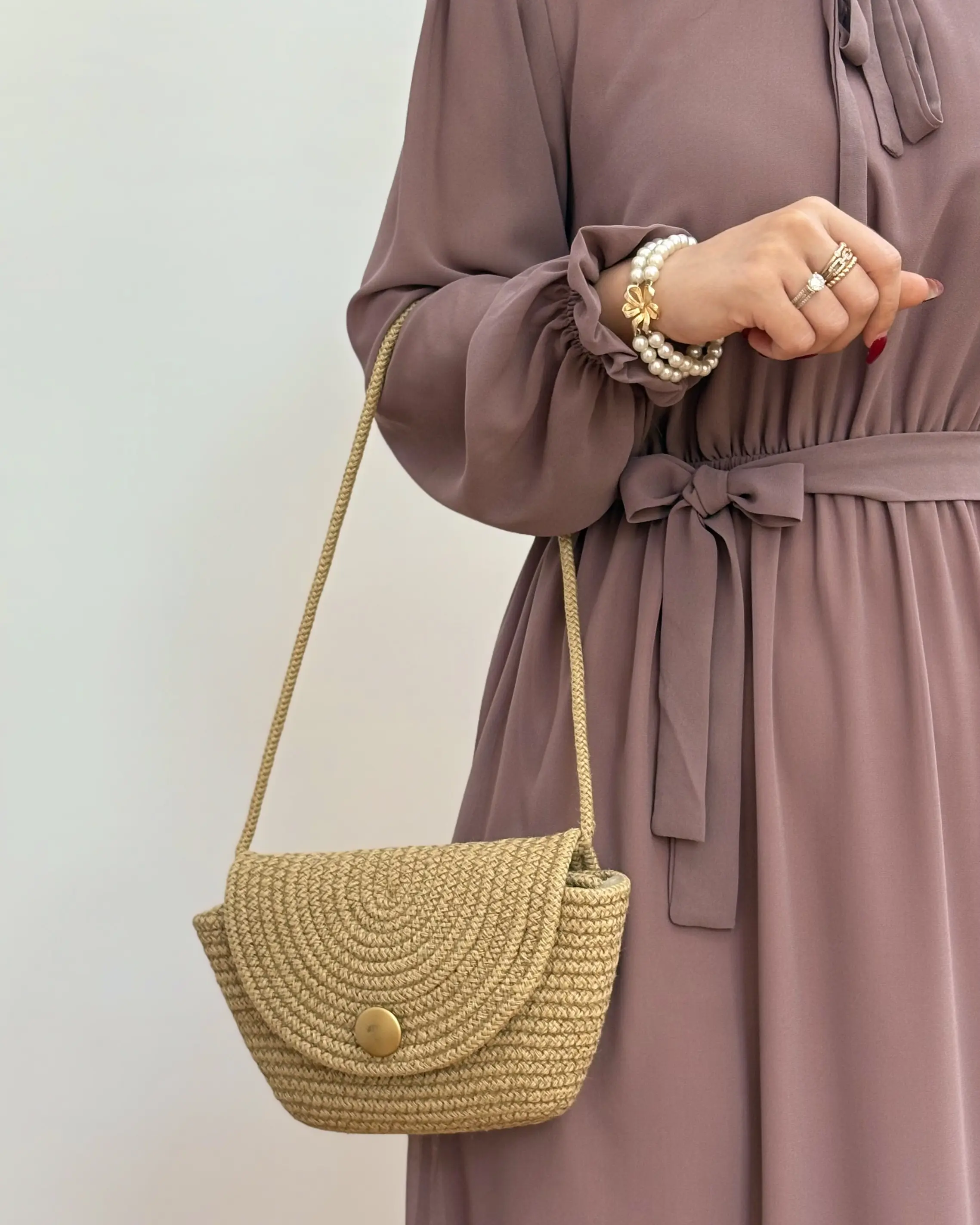 پیراهن حریر یقه بندی